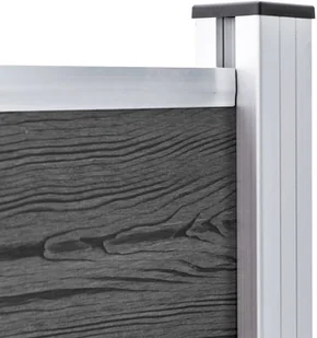 vidaxl Lumarko Panel ogrodzeniowy, WPC, 180x105 cm, czarny! 148975 - Ogrodzenia - miniaturka - grafika 5