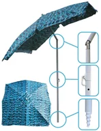 Parasole ogrodowe - SASKA GARDEN Parasol plażowo ogrodowy 180cm niebieski morski 5902431027579 - miniaturka - grafika 1