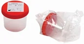 Meble i wyposażenie gabinetów medycznych - INNY Novama U-cup 120 ml/ 200 szt Pojemnik na mocz, sterylny, zakręcany z etykietą - miniaturka - grafika 1