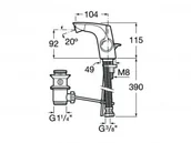 Baterie bidetowe - Roca A5A6A3ARG0 INSIGNIA ROSE GOLD Bidetowa różowe złoto - miniaturka - grafika 1