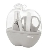 Akcesoria do karmienia - Akuku Zestaw do pielęgnacji Apple Case Grey - miniaturka - grafika 1