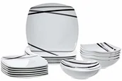 Serwisy obiadowe - AmazonBasics AmazonBasics  serwis do naczyń, 18-częściowy, dla 6 osób 160605 - miniaturka - grafika 1