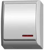 Gniazdka elektryczne - Berker Ospel Fala pojedynczy podświetlany - miniaturka - grafika 1