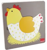 Puzzle - Goula Znane d53027 Puzzle drewniane 3 poziomów kurczaka, 7-częściowy - miniaturka - grafika 1