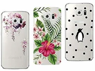 Etui i futerały do telefonów - Samsung NOVAGO Novago etui ochronne na telefon Galaxy S6 Edge Plus (5,7 cala) 3 sztuki TPU Gel Case pokrowiec Bumper Bumper torebka Etui Case Cover Bumper (X3) wielokolorowe 1) S6EdgePlus-BouqetVioleExotiquePinguoin - miniaturka - grafika 1