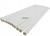 Wieczór panieński i kawalerski - PAPIEROWE SŁOMKI BIAŁE DO NAPOJU DRINKA SOKU 25szt - miniaturka - grafika 1