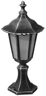 Su-Ma Słupek do ogrodu SUMA RETRO MIDI K 4011/1/M ozdobna lampka zewnętrzna czarno-srebrna metalowa szklany klosz K 4011/1/M - Lampy ogrodowe - miniaturka - grafika 4