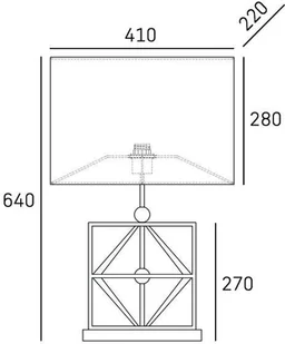 EVO Stojąca LAMPA stołowa EVO T01939BK AU abażurowa LAMPKA nocna geometryczna złota czarna EVO T01939BK AU - Lampy stojące - miniaturka - grafika 3