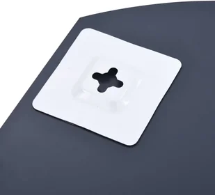 vidaXL Lustro ścienne z półką, 50x70 cm, hartowane szkło - Lustra - miniaturka - grafika 5