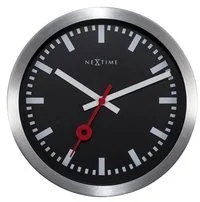 Nextime Zegar ścienny, stojący z indeksami, Station, czarny, 19x3,5 cm - Zegary - miniaturka - grafika 3