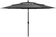 Parasole ogrodowe - vidaXL 3-poziomowy parasol na aluminiowym słupku, antracytowy, 3,5 m 313878 - miniaturka - grafika 1