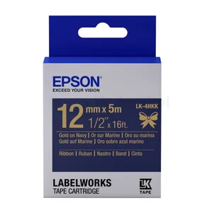 Epson Oryginalna taśma satynowa LK-4HKK 12mm x 5m granatowa złoty nadruk PROMOCJA! OEM-EPS-LK-4HKK - Dodatki do drukarek i skanerów Epson Oryginalna taśma satynowa LK-4HKK 12mm x 5m granatowa złoty nadruk PROMOCJA! OEM-EPS-LK-4HKK - Dodatki do drukarek i skanerów - miniaturka - grafika 1