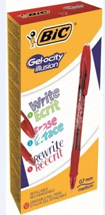 BIC Długopis zmazywalny Gelocity czerwony 238030 - Pióra kulkowe - miniaturka - grafika 3