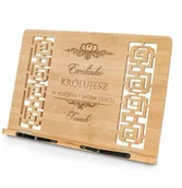 Gadżety dla niej i dla niego - Murrano Pulpit drewniany podstawka z grawerem dla dziewczyny żony PULP-BMB-009 - miniaturka - grafika 1