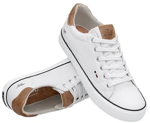 Mustang Trampki 48C0033 Białe 1272-301-1 Weiss 21336 - Trampki damskie - miniaturka - grafika 4