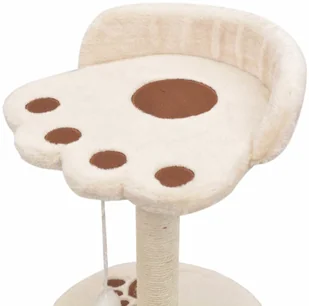 vidaXL Drapak dla kota z sizalowym słupkiem, 40 cm, beżowo-brązowy - Drapaki dla kotów - miniaturka - grafika 4