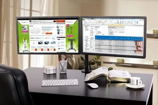 Techly Techly Podwójne ramię biurkowe LED/LCD 13-27 cali 2x10kg VESA regulowane AJTEYL000027514 - Akcesoria do monitorów - miniaturka - grafika 5