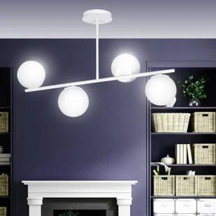 EULUNA Lampa sufitowa Kabo, 1 ramię, biała, 4-punktowa - Lampy sufitowe - miniaturka - grafika 4