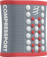 Ściągacze i opaski sportowe - COMPRESSPORT Frotka na nadgarstek Sweatband szaro-koralowa - miniaturka - grafika 1