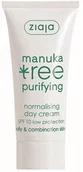 Kremy do twarzy - Ziaja Krem normalizujący na dzień SPF 10 Manuka Tree Purifying - miniaturka - grafika 1