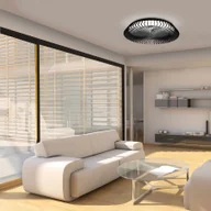 Wentylatory sufitowe - MANTRA Wentylator sufitowy Himalaya LED, pilot, czarny - miniaturka - grafika 1