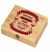 Zestawy do wina - Murrano Elektryczny korkociąg zestaw do wina w skrzynce z nadrukiem dla ZDW5-033 - miniaturka - grafika 1