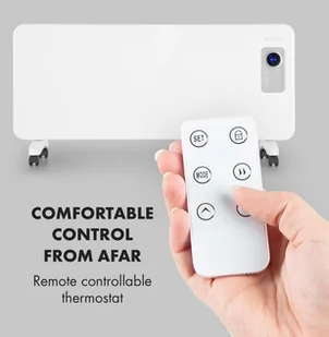 Klarstein Klarstein Hot Spot CV20 Grzejnik konwektorowy 2000 W IP24 pilot zdalnego sterowania kolor biały HTR2-Hot Spot CV20WH - Ogrzewanie przenośne - miniaturka - grafika 5
