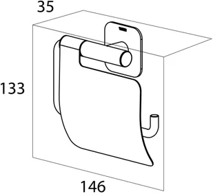 Tiger Uchwyt na papier toaletowy z osłoną Colar, srebrny, 1314130946 Coram - Stojaki i wieszaki na papier toaletowy - miniaturka - grafika 5