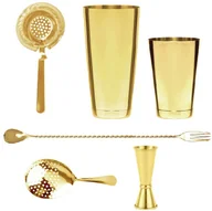 Pozostałe akcesoria barmańskie - BAREQ Set barmański złoty BPR-103 - miniaturka - grafika 1