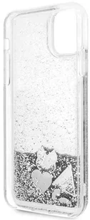 Guess Etui Glitter Hearts iPhone 11 Pro Max, srebrne 3700740461952 - Etui i futerały do telefonów - miniaturka - grafika 5