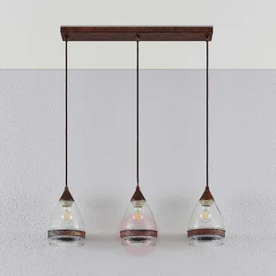 Lampenwelt com Szklana lampa wisząca Millina, 3-punktowa - Lampy sufitowe - miniaturka - grafika 5