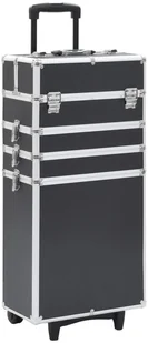 shumee Wózek na akcesoria do makijażu aluminiowy czarny - Kosmetyczki, organizery i kuferki - miniaturka - grafika 2