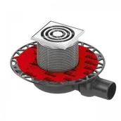 Syfony - Tece 3601100 TECEdrainpoint S 110 zestaw odpływowy super płaski poziomy z kołnierzem uniwersalnym Seal System - miniaturka - grafika 1