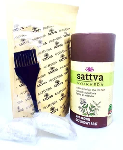 Sattva Henna orzechowy brąz SATTVA 150g - Farby do włosów i szampony koloryzujące - miniaturka - grafika 2