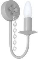 Lampy ścienne - Milagro Kinkiet LAMPA ścienna LAURA 1135 dziecięca OPRAWA świecznikowa z kryształkami crystal szara 1135 - miniaturka - grafika 1