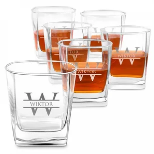 Murrano Szklanki grawerowane do whisky x6 komplet dedykacja inicjał 6xSZC-065 - Szklanki - miniaturka - grafika 2