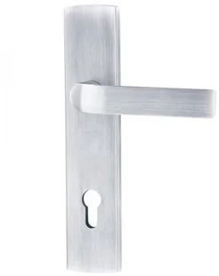 Schaffner Klamka drzwiowa Cesare 92 mm Yale nikiel matowy - Klamki - miniaturka - grafika 2