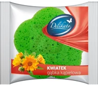 Rękawice i gąbki do kąpieli - Delko Delikato gąbka kąpielowa Kwiatek 1szt - miniaturka - grafika 1