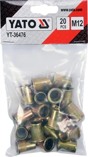 Yato NITONAKRĘTKI STALOWE M12 20SZT YT-36476 YT-36476 - Nitownice - miniaturka - grafika 2