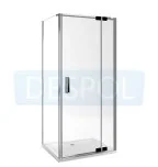 Kabiny prysznicowe - Actima Excellent Colors 90x90 prawa profil chrom szkło przezroczyste KAAX.1305.900.PR/KAAX.1306.900.PL/KAAX.13-NAS. - miniaturka - grafika 1