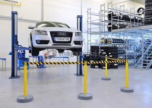 Tensator Pachołek/słupek plastikowy Outdoor z rozwijaną taśmą ostrzegawczą. (Taśma 3,65m) - Pachołki i taśmy ostrzegawcze - miniaturka - grafika 2