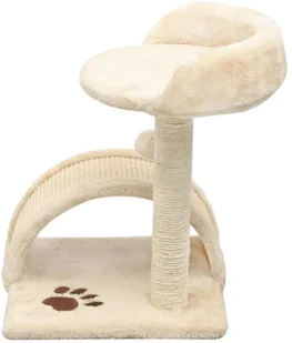 vidaXL Drapak dla kota z słupkami sizalowymi, 40 cm, beżowo-brązowy - Drapaki dla kotów - miniaturka - grafika 4