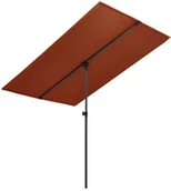 Parasole ogrodowe - vidaXL Parasol ogrodowy na słupku aluminiowym, 180x130 cm, terakota vidaXL - miniaturka - grafika 1