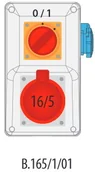 Rozdzielnie elektryczne - Pawbol SP.Z O.O. R-BOX KOMPAKT rozdzielnica 16A/5P, 1x250V łącznik 0-1 B.165/1/01 - miniaturka - grafika 1