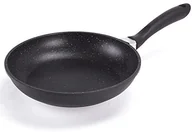 Patelnie - MSV 110425 patelnia z odlewu aluminiowego, powłoka o wyglądzie kamienia czarna 24 cm 570/110425 - miniaturka - grafika 1