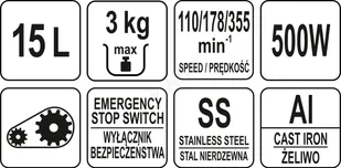 Yato MIKSER PLANETARNY 15L YG-03020 - Inne urządzenia gastronomiczne - miniaturka - grafika 8