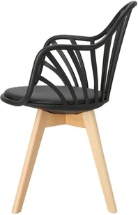 Intesi Krzesło Sirena z podłokietnikami czarne - Krzesła - miniaturka - grafika 20