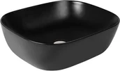 Umywalki - Oltens HAMNES Umywalka 49x39,5 cm nablatowa owalna czarny mat 40300300 - miniaturka - grafika 1