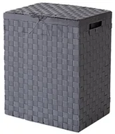 Kosze na bieliznę - Compactor RAN6894 kosz na pranie z pokrywą i wyściółką, 38 x 25 x 60 cm, szary RAN6894 - miniaturka - grafika 1