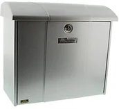 Skrzynki na listy - Burg Wächter Burg-Wächter skrzynka na listy, format A4, stal ocynkowana, srebrny Olymp 916 Si - miniaturka - grafika 1